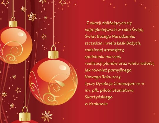 życzenia bożonarodzeniowe