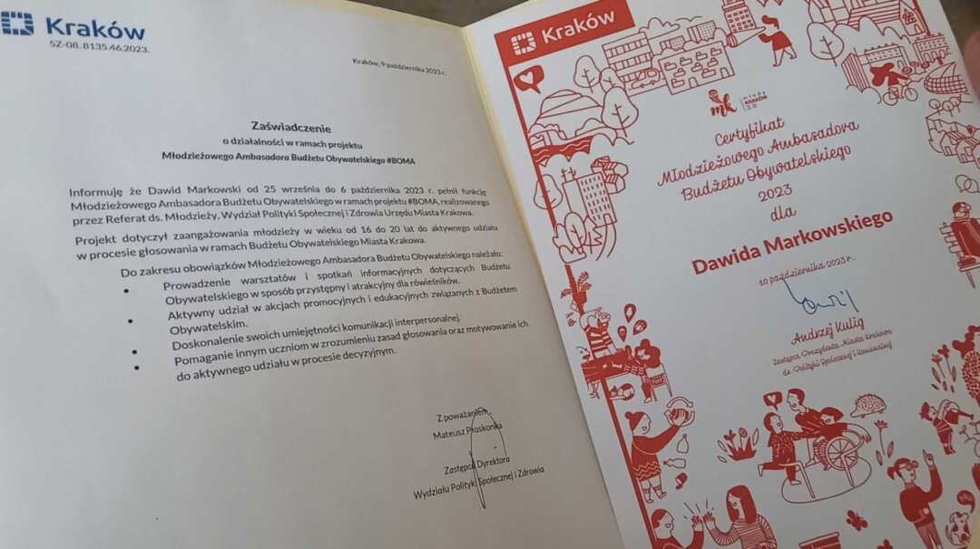 Młodzieżowy Ambasador Budżetu Obywatelskiego