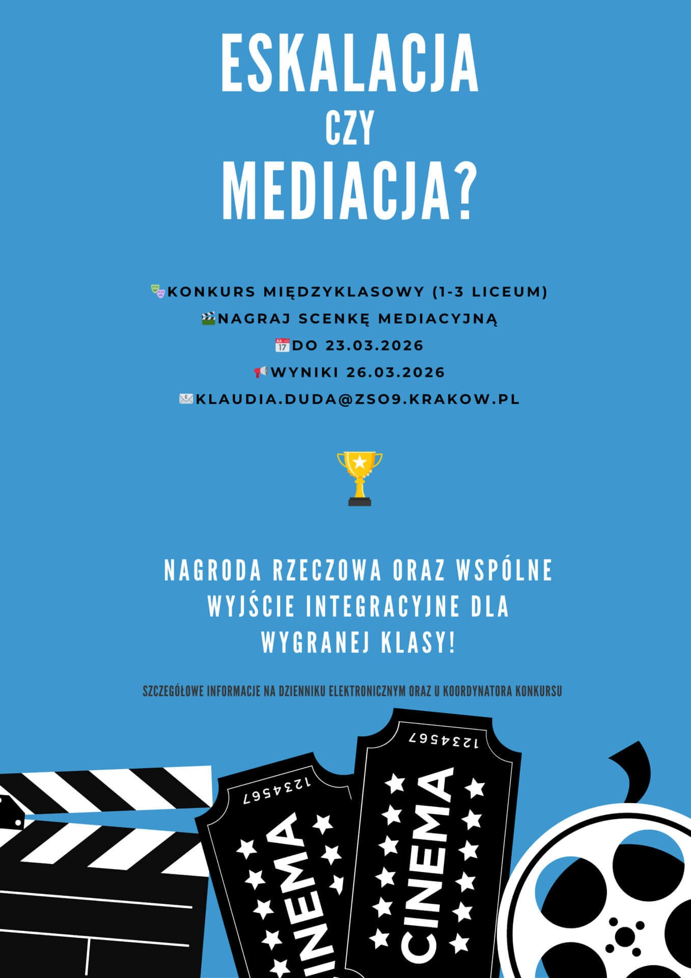 PLAKAT KONKURS – ESKALACJA CZY MEDIACJA
